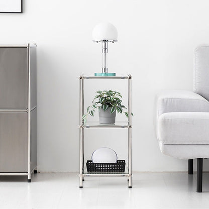 SIMPLIE 3段ガラスサイドテーブル 300645｜MK303