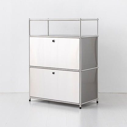 SIMPLIE モジュール2ドア収納ラック 1x3｜BC614 ステンレス