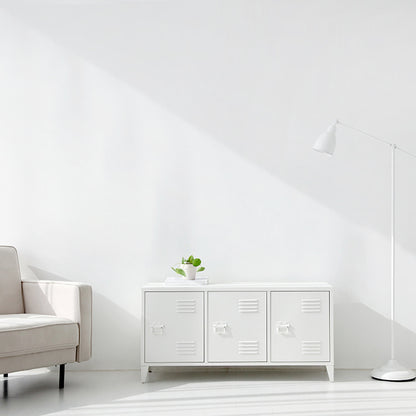 MKB アンティークスチールキャビネット｜横型3ドア