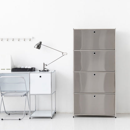 SIMPLIE モジュール4ドア収納ラック｜BC100 ステンレス