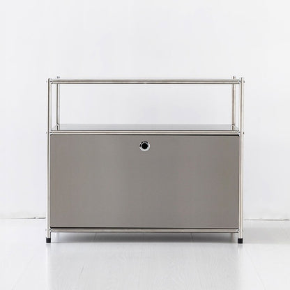 SIMPLIE モジュール1ドア収納ラック 1x2｜BC602 ステンレス