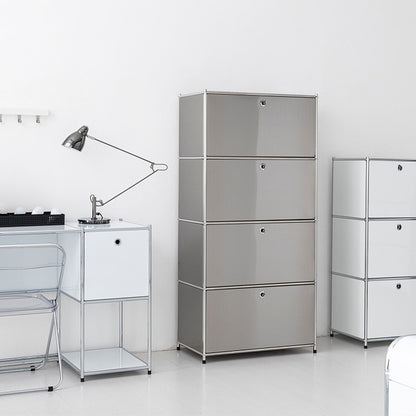 SIMPLIE モジュール4ドア収納ラック｜BC100 ステンレス