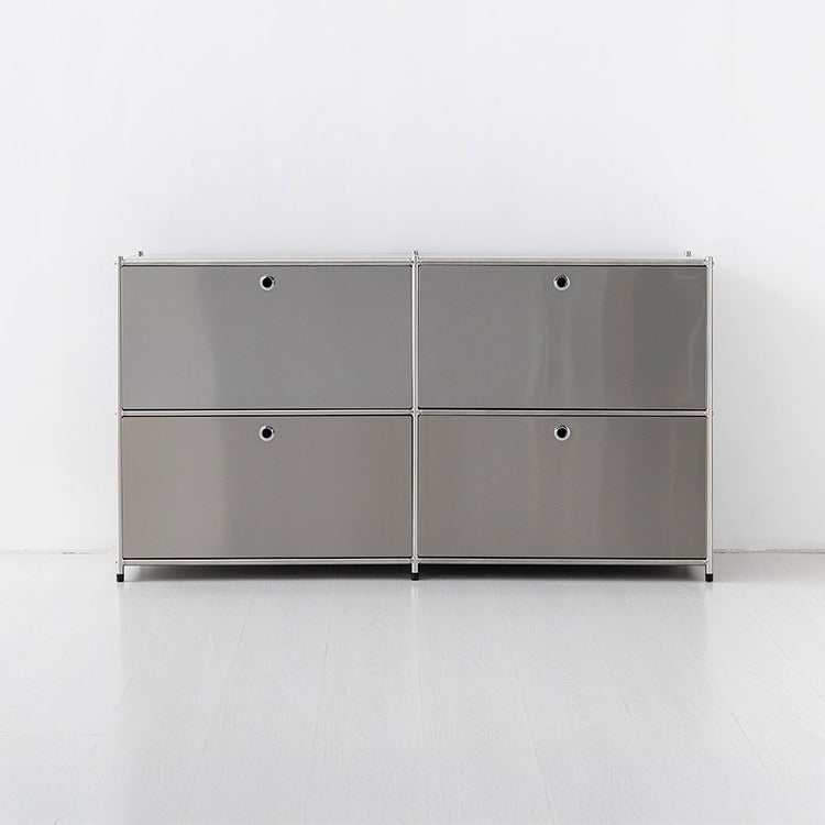 SIMPLIE モジュール4ドア収納ラック 2x2｜BC018 ステンレス – 1acspaces