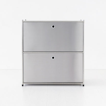 SIMPLIE モジュール2段キャビネット｜BC016 ステンレス