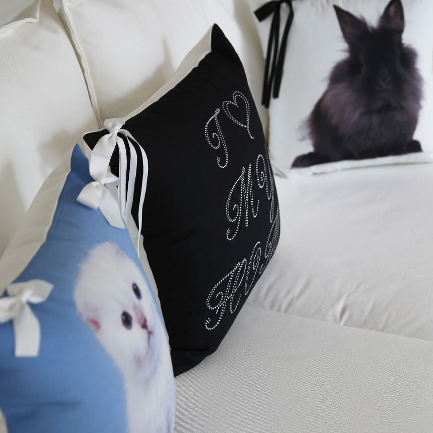 リボンポイント インテリアクッション｜（全3種）