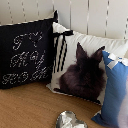 リボンポイント インテリアクッション｜（全3種）