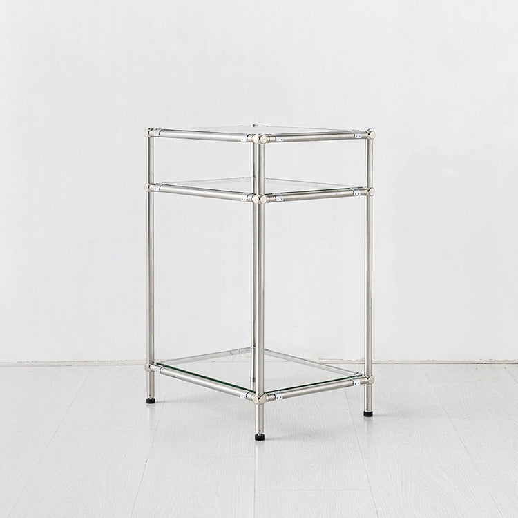 SIMPLIE 3段ガラスサイドテーブル 400575｜MK288