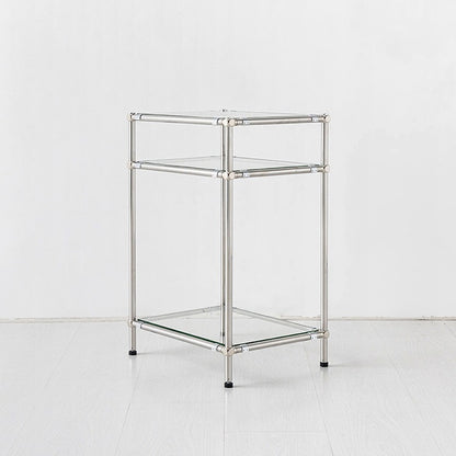 SIMPLIE 3段ガラスサイドテーブル 400575｜MK288