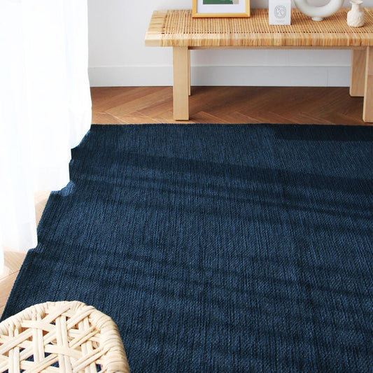 ナチュラルグランブルツートーンラグ｜洗えるラグ