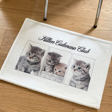 キャットプリントマット｜45x65