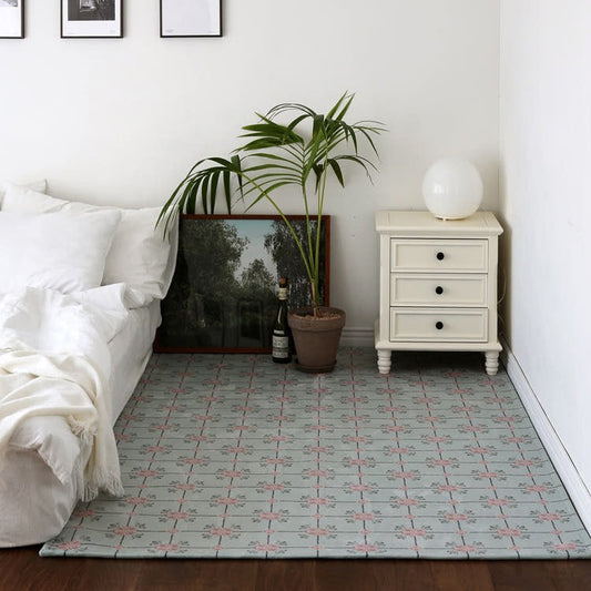 ビンテージセージカラーラグ｜洗えるラグ