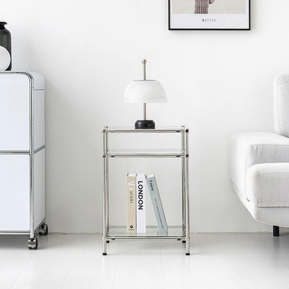 SIMPLIE 3段ガラスサイドテーブル 400575｜MK288