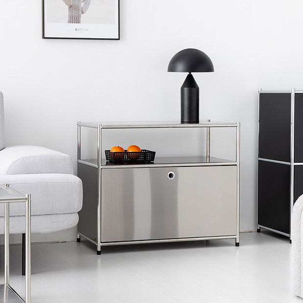 SIMPLIE モジュール1ドア収納ラック 1x2｜BC602 ステンレス – 1acspaces