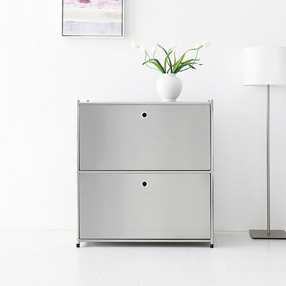 SIMPLIE モジュール2段キャビネット｜BC016 ステンレス