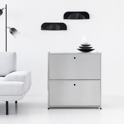 SIMPLIE モジュール2段キャビネット｜BC016 ステンレス