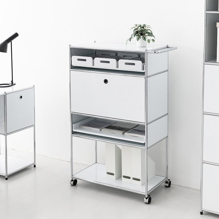 SIMPLIE 移動式収納トロリー 4段1ドア｜BC641