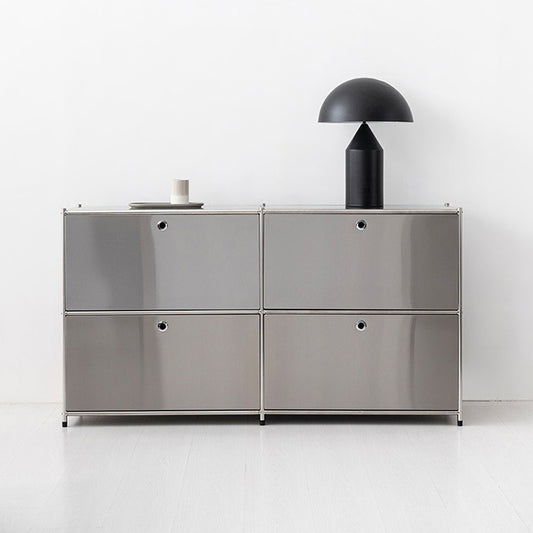 SIMPLIE モジュール4ドア収納ラック 2x2｜BC018 ステンレス