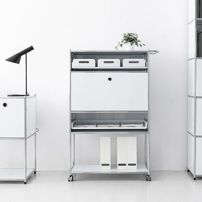 SIMPLIE 移動式収納トロリー 4段1ドア｜BC641