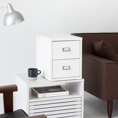 KOMPANY スチール製デスクキャビネット｜2段