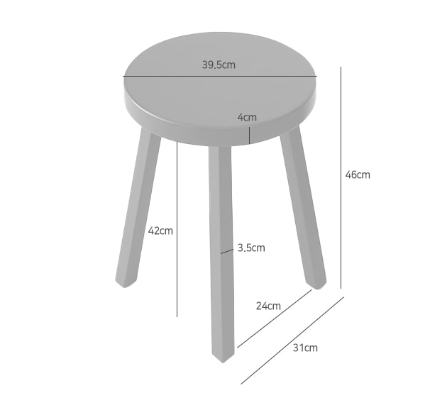 MARKET B スツール｜Acacia wood black stool – 1acspaces