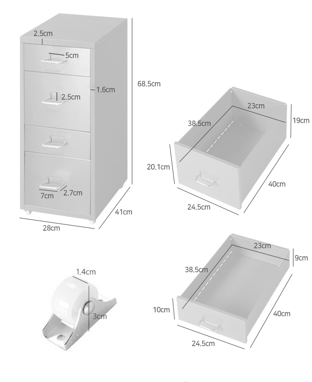 MARKET B スチールキャビネット2.2段｜FIHA steel cabinet 2.2step