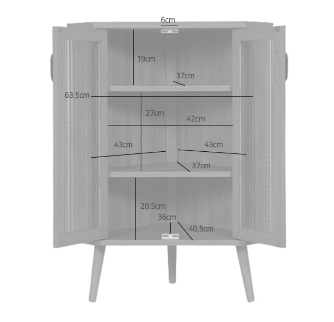 MARKET B コーナー収納棚｜POLABO glassdoor corner shelf