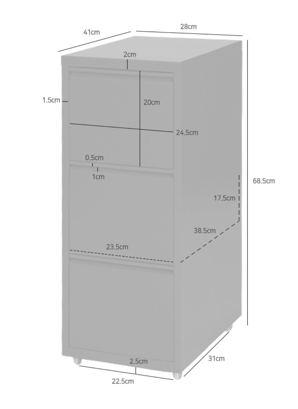 MARKET B｜DOMINIK スチールキャビネット 0.3段｜DIY